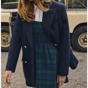 Hill House Mini Dress Cher blackwatch tartan Plaid Babydoll Dress